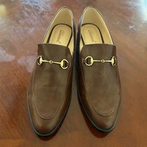 Women’s Dunion Brown Chain Deco Loafers